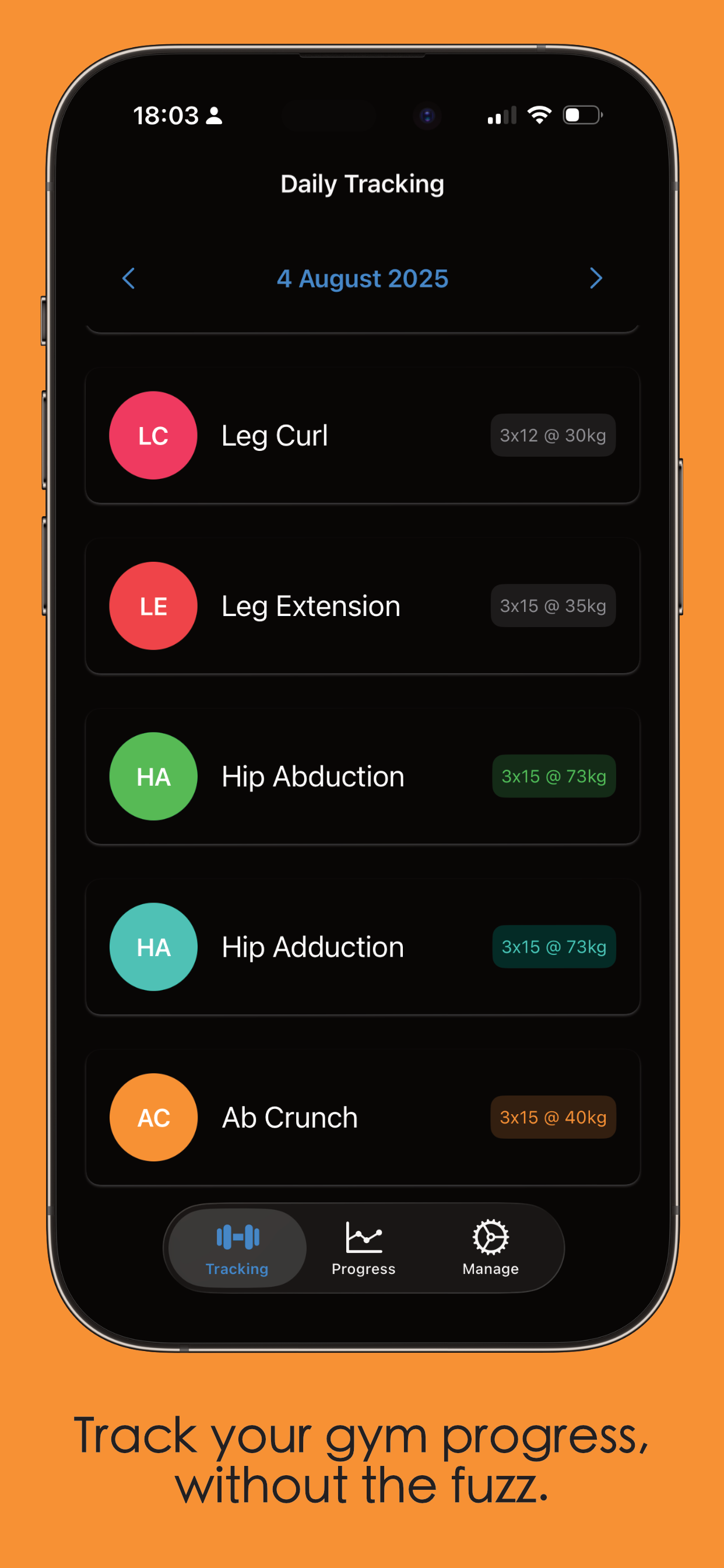 “Exercise Input”